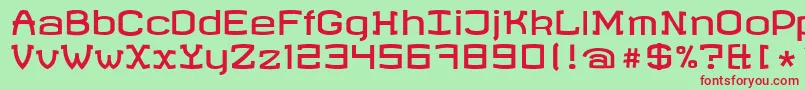 RevaliaRegular Font – Red Fonts on Green Background