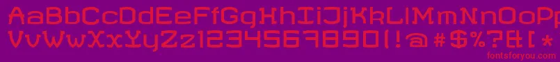 RevaliaRegular Font – Red Fonts on Purple Background