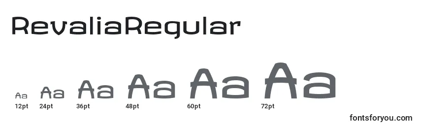 Размеры шрифта RevaliaRegular