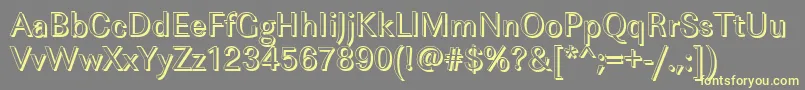 ImperialshRegular Font – Yellow Fonts on Gray Background