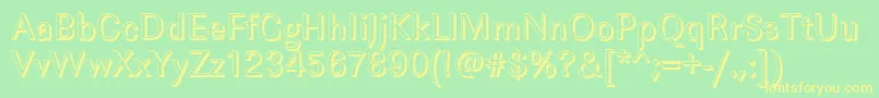 ImperialshRegular Font – Yellow Fonts on Green Background