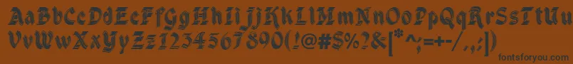 DsCathedral Font – Black Fonts on Brown Background