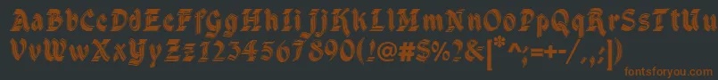 DsCathedral Font – Brown Fonts on Black Background