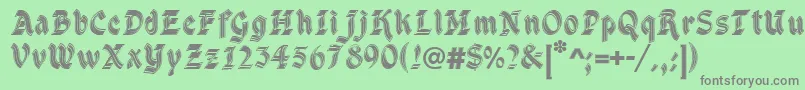DsCathedral Font – Gray Fonts on Green Background