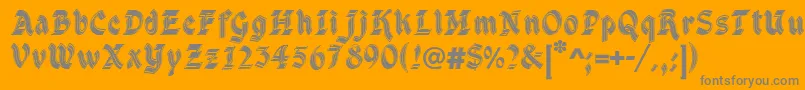 DsCathedral Font – Gray Fonts on Orange Background