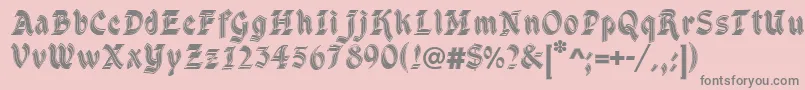 DsCathedral Font – Gray Fonts on Pink Background