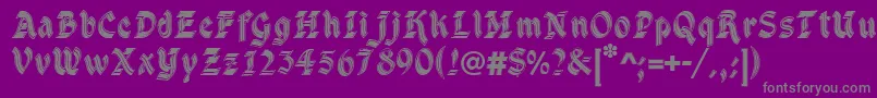 DsCathedral Font – Gray Fonts on Purple Background