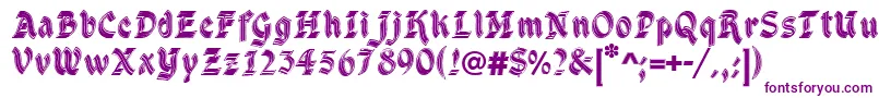 DsCathedral Font – Purple Fonts on White Background