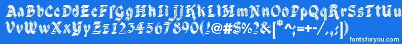 DsCathedral Font – White Fonts on Blue Background