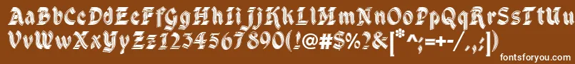 DsCathedral Font – White Fonts on Brown Background