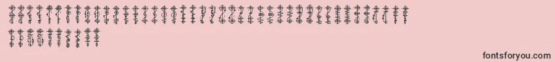 fuente VulcanScript – Fuentes Negras Sobre Fondo Rosa