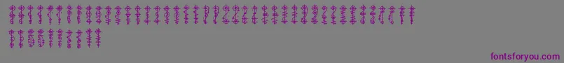 fuente VulcanScript – Fuentes Moradas Sobre Fondo Gris