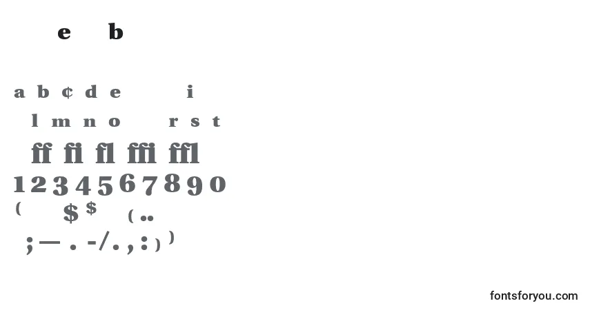 Schriftart UtopiaExpertBlack – Alphabet, Zahlen, spezielle Symbole