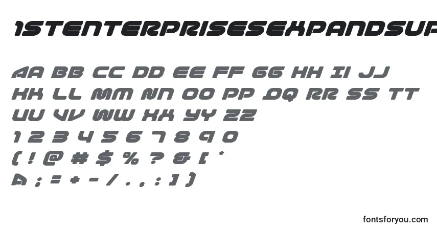 A fonte 1stenterprisesexpandsuperital – alfabeto, números, caracteres especiais