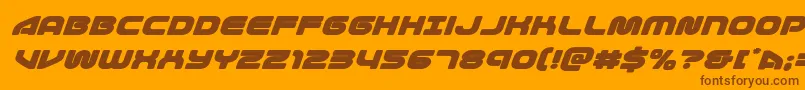 Шрифт 1stenterprisesexpandsuperital – коричневые шрифты на оранжевом фоне