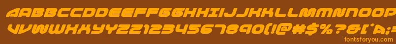 Шрифт 1stenterprisesexpandsuperital – оранжевые шрифты на коричневом фоне