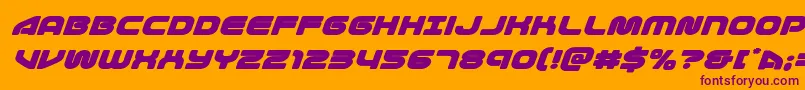 Шрифт 1stenterprisesexpandsuperital – фиолетовые шрифты на оранжевом фоне