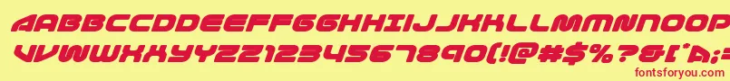 1stenterprisesexpandsuperital Font – Red Fonts on Yellow Background