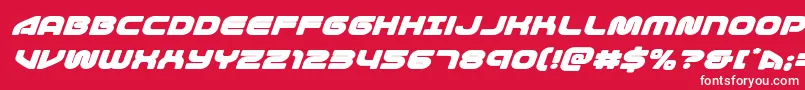 1stenterprisesexpandsuperital Font – White Fonts on Red Background