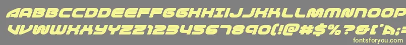 1stenterprisesexpandsuperital Font – Yellow Fonts on Gray Background