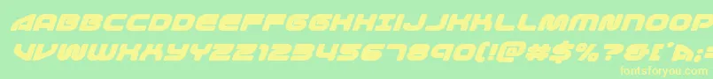 Шрифт 1stenterprisesexpandsuperital – жёлтые шрифты на зелёном фоне