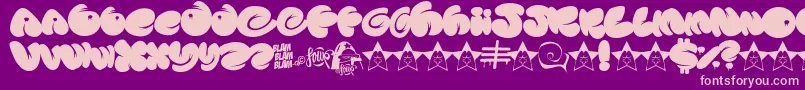 Souper3 Font – Pink Fonts on Purple Background