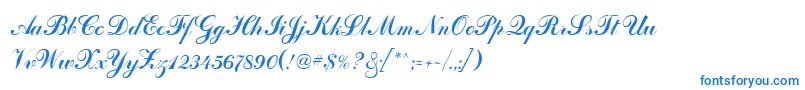 OdessaScriptCyr Font – Blue Fonts on White Background