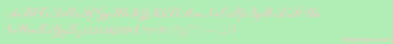 OdessaScriptCyr-Schriftart – Rosa Schriften auf grünem Hintergrund