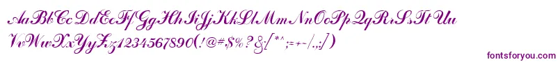 OdessaScriptCyr-fontti – violetit fontit valkoisella taustalla
