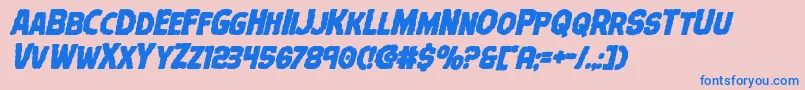 Terrorbabbleboldital Font – Blue Fonts on Pink Background