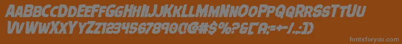 Terrorbabbleboldital Font – Gray Fonts on Brown Background