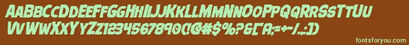 Terrorbabbleboldital Font – Green Fonts on Brown Background