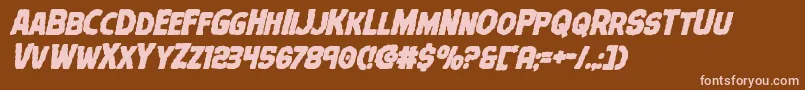 Terrorbabbleboldital Font – Pink Fonts on Brown Background