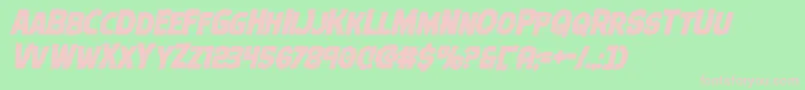 Terrorbabbleboldital Font – Pink Fonts on Green Background