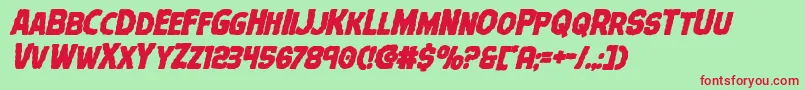 Terrorbabbleboldital Font – Red Fonts on Green Background