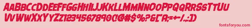 Terrorbabbleboldital Font – Red Fonts on Pink Background