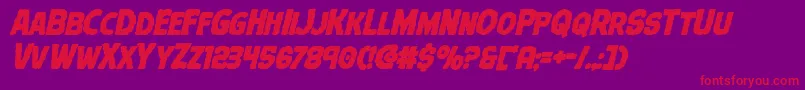 Terrorbabbleboldital Font – Red Fonts on Purple Background