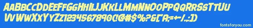 Terrorbabbleboldital Font – Yellow Fonts on Blue Background