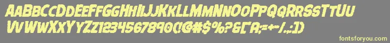 Terrorbabbleboldital Font – Yellow Fonts on Gray Background