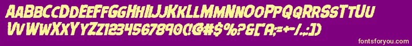 Terrorbabbleboldital Font – Yellow Fonts on Purple Background