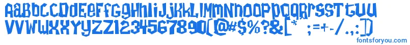 Шрифт Zombietai – синие шрифты