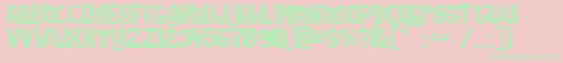 Zombietai Font – Green Fonts on Pink Background