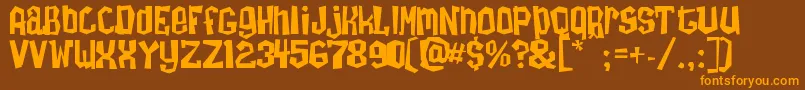 Zombietai Font – Orange Fonts on Brown Background