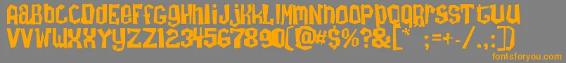 Zombietai Font – Orange Fonts on Gray Background