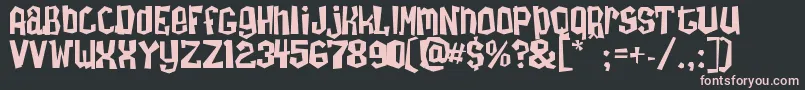 Zombietai Font – Pink Fonts on Black Background