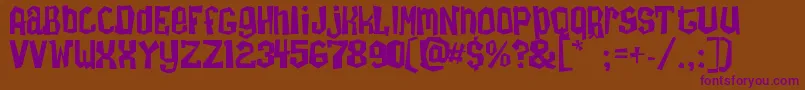 Zombietai Font – Purple Fonts on Brown Background