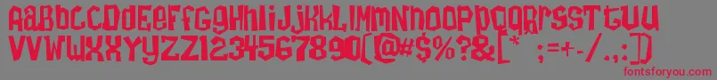 Zombietai Font – Red Fonts on Gray Background