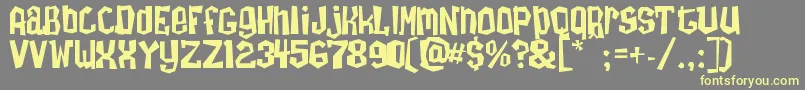 Zombietai Font – Yellow Fonts on Gray Background