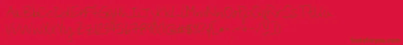 Kgyouwontbringmedown Font – Brown Fonts on Red Background