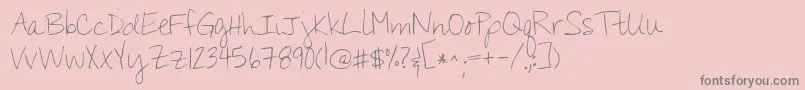 Kgyouwontbringmedown Font – Gray Fonts on Pink Background
